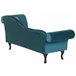 Beliani Chaise longue derecho Terciopelo LATTES Azul/ Verde