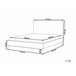 Beliani Cama con somier Terciopelo BAYONNE 171x212 Blanco/ Beige