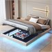 Cama con almacenamiento 200x140 Beige