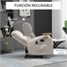 Sillón de Masaje Poliéster, Espuma HOMCOM Gris