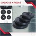 4 Discos de Pesas Plástico, Arena, Cemento HOMCOM Negro