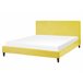 Beliani Cama con somier Terciopelo FITOU 170x214 Amarillo