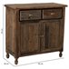 Aparador de madera, 2 puertas, 2 cajones Marron