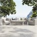 Set de jardín MOREA con mesa, 1 sofá y 2 sillones Gris Claro
