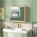 Armario con Espejo MDF, Melamina de Madera HOMCOM, hogar - baño Marron