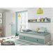 Cama doble juvenil con estante Snuba Turquesa