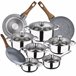 Bateria de cocina 12 piezas con juego de sartenes Multicolor