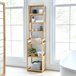 Mueble columna de baño Forssa de 7 niveles bambú Natural