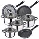 Bateria de cocina 8 piezas con juego de sartenes Multicolor