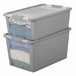 Curver Caja de almacenaje con tapa Bi-Box 40L Gris