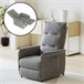 Sillón relax reclinable Savukoski acero poliéster Gris Claro
