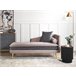 Beliani Chaise longue derecho Terciopelo GONESSE Gris