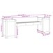 Banco de madera con Jardineras 180x36 Blanco