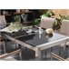 Beliani Mesa de jardín GROSSETO 90x180 Negro/ Gris
