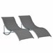 Set de 2 Tumbonas Plegables Aluminio, Texteline Outsunny Gris