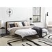 Beliani Cama con somier Acero CLAMART 187x210 Beige
