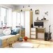 Escritorio A-6 AKORD 3 cajones 1 estante color Roble Craft 90x50 Blanco/ Beige