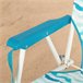 Aktive Silla de playa plegable con respaldo bajo y bolsillo trasero Azul
