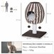 Árbol para Gatos Aglomerado de Madera, Papel, Franela de Algodón Marron