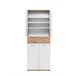 Zapatero JACKY 4 puertas 1 cajón Blanco/ Madera