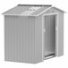Caseta de Jardín Acero Galvanizado Outsunny Gris
