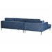 Beliani Sofá esquinero Poliéster FLAM Azul