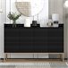 Aparador, 4 puertas, mueble comedor, comedor, sala, cocina 120 Negro