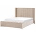 Beliani Cama con somier Terciopelo NOYERS 190x247 Beige