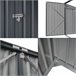 Cobertizo para 2 cubos de basura Grebin acero Gris Oscuro