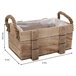 Cesto de madera con asas Marron