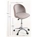 Silla Vint Terciopelo Office Gris