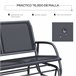 Banco Balancín Metal, Texteline Outsunny 120x70 Negro