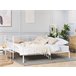 Beliani Cama con somier Metal TULLE 92x209 Blanco