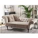 Beliani Chaise longue izquierdo Terciopelo LATTES Azul/ Verde