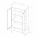 Armario archivador Sund 2 estantes acero Gris