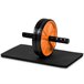Set Rodillo abdominales y alfombrilla 2 Niveles Ergonómico Fitness Gridinlux Negro