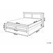 Beliani Cama con somier Madera de pino OLIVET 148x208 Azul