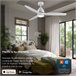 HELIX Ventilador techo wifi YOEVU, LED regulable, 6 velocidades Blanco