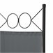 Biombo Separador de 3 Paneles Saragossa Gris Oscuro