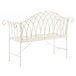 Beliani Banco Hierro MILAZZO 130x45 Blanco/ Beige