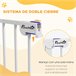 Barrera para Perros Acero, Plástico PawHut Blanco