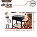 Barbacoa carbón portátil madera doble parrilla Aktive Negro