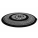 Alfombra HAMPTON Medusa círculo medusa griego 120x120 Negro