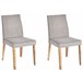 Beliani Silla de comedor PHOLA Gris Claro