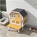 Caseta para Gatos Madera de Abeto PawHut Amarillo