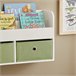 Estantería Infantil de Pared con 2 Estantes 2 Cajones SoBuy KMB81-W Blanco