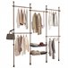 Perchero Extensible con 5 Barras y 2 cestas KLS04-BR SoBuy Marron