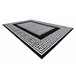 Alfombra GLOSS moderno elegante marco griego 80x150 Gris