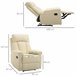 Sillón Reclinable Acero, MDF, PU y Espuma HOMCOM Blanco