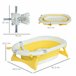 Bañera para Bebé Plegable PP, TPE HOMCOM Amarillo